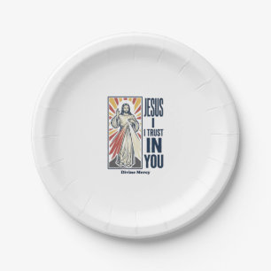 Assiettes En Carton Jésus, j'ai confiance en toi, Conception de chemis