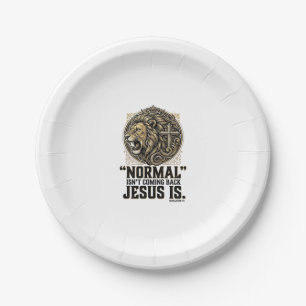 Assiettes En Carton Jésus Revient Croix Lion Chemise Chrétienne