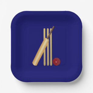 Assiettes En Carton Jeu de Plaques de papier de cricket