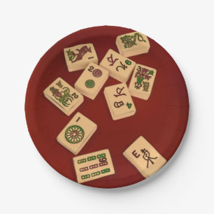 Assiettes En Carton Jeu d'heure-milliampère Jongg