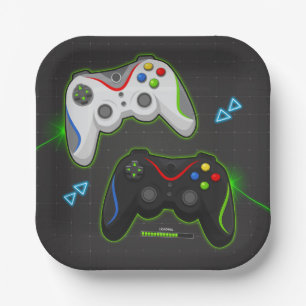 Assiettes En Carton Jeu vidéo Anniversaire Gamer Boy