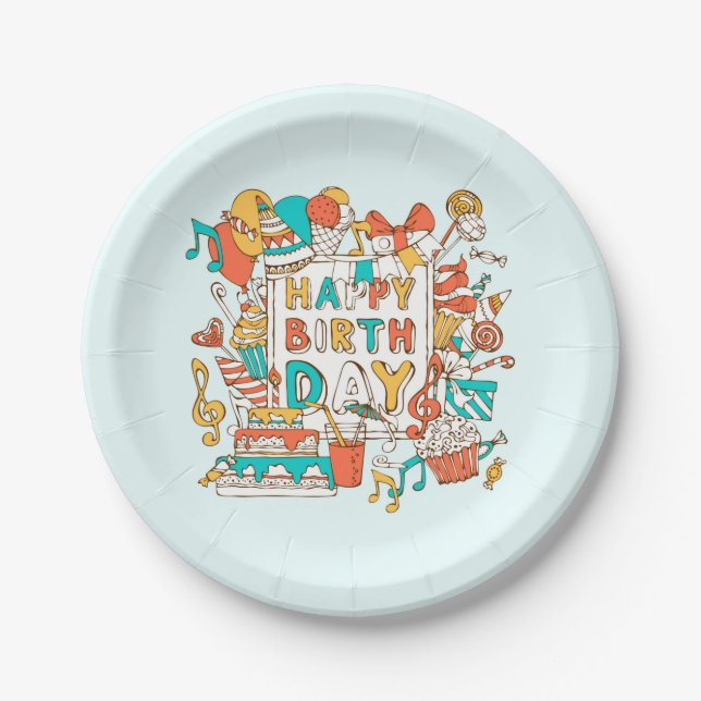 ASSIETTES EN CARTON JEUX ANNIVERSAIRE ! (Devant)