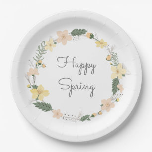 Assiettes En Carton JEUX PRINTEMPS Artisan Pastel Fleurs doux