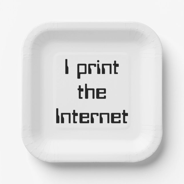 Assiettes En Carton J'imprime Internet (Recto)