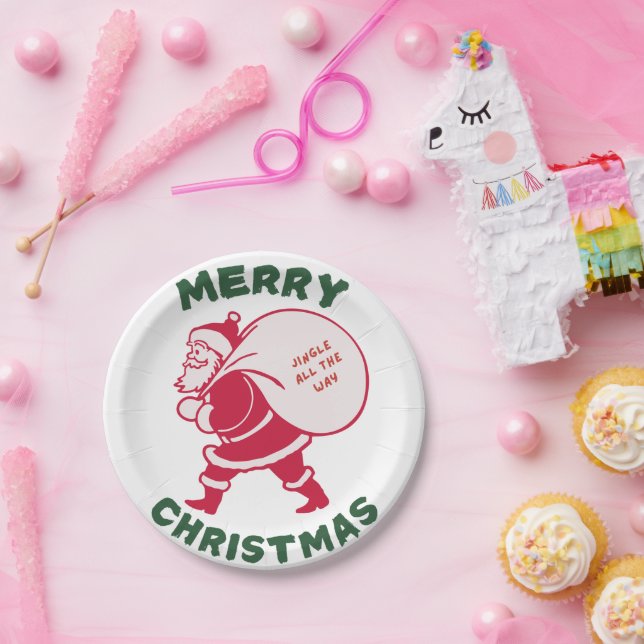 Assiettes En Carton Jingle All The Way (Fête)