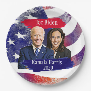 Assiettes En Carton Joe Biden et Kamala Harris 2020 Party