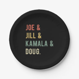 Assiettes En Carton Joe & Jill & Kamala & Doug I