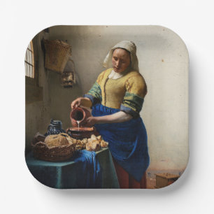 Assiettes En Carton Johannes Vermeer - La Milkmaid