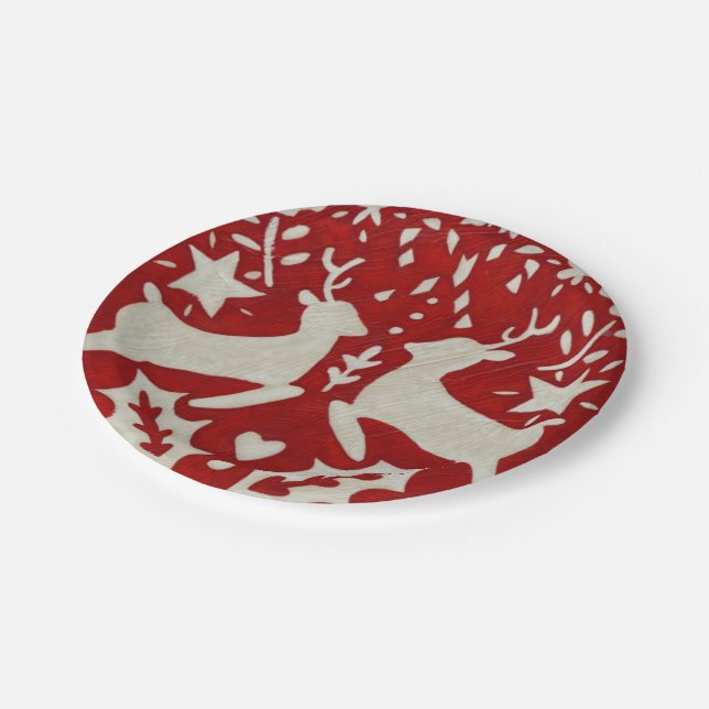 Assiettes En Carton Joie de Noël I (Angle)