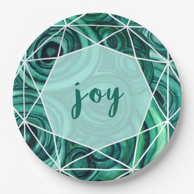 Assiettes En Carton Joie verte de Geode | de Noël (Devant)