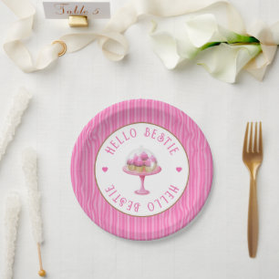 Assiettes En Carton Joli 13e anniversaire rose