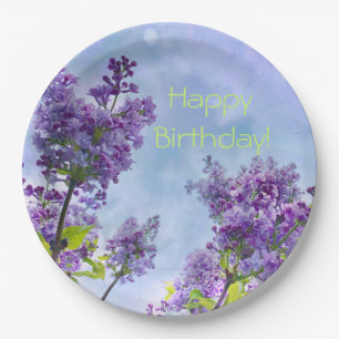 Assiettes En Carton Joli anniversaire de Lilacs
