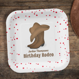 Assiettes En Carton Joli Anniversaire Whimsboy Rodeo Simple