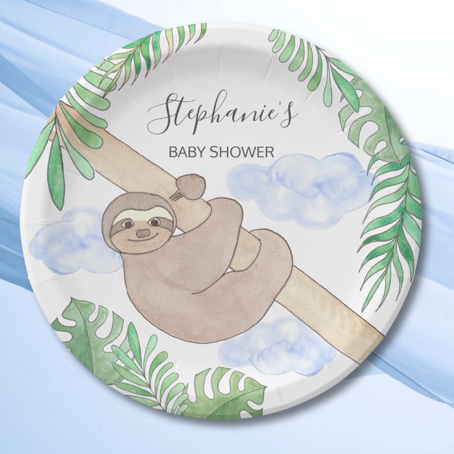 Assiettes En Carton Joli bébé garçon Baby shower de fentes (Créateur téléchargé)