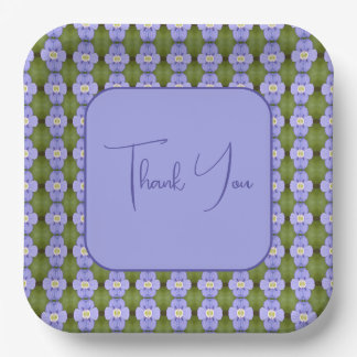 Assiettes En Carton Joli Carré Floral Accentué