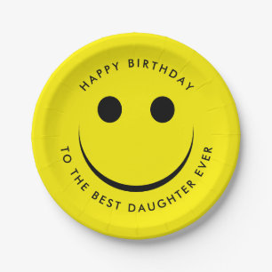 Assiettes En Carton Joli Jaune Jaune Anniversaire