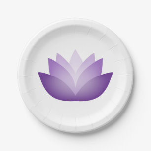 Assiettes En Carton Joli Lotus pourpre