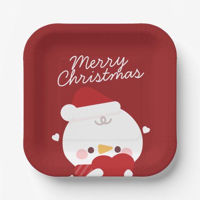 Assiettes En Carton Joli Noël simple et amusant (Recto)