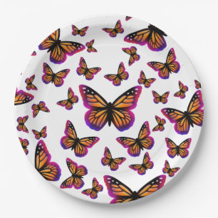 Assiettes En Carton Joli papillon aquarelle élégant