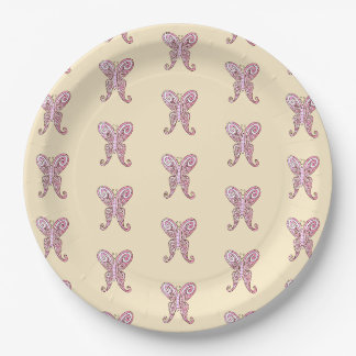 Assiettes En Carton Joli papillon de printemps