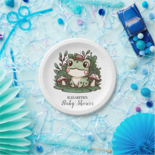 Assiettes En Carton Joli petit Baby shower de grenouille