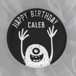 Assiettes En Carton Joli Petit Monster Personnalisé Garçons Anniversai