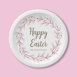 Assiettes En Carton Joli Poulet Rose Pussy Joyeux Pâques