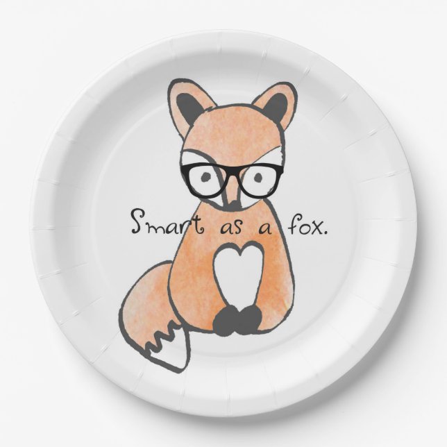 Assiettes En Carton Joli Smart Fox (Devant)