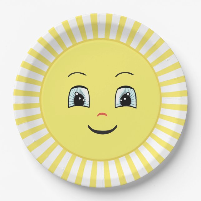 Assiettes En Carton Joli soleil (Devant)