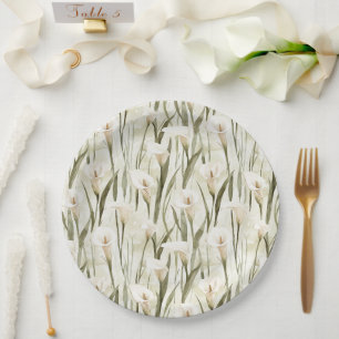 Assiettes En Carton Jolie Calla Lilly Fête des mariées