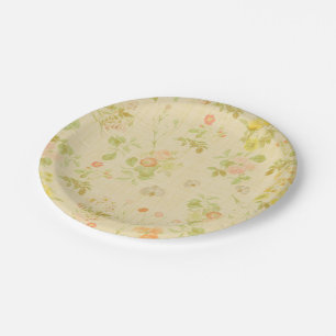Assiettes En Carton Jolie décoration florale Pastel
