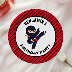 Assiettes En Carton Jolie fête d'anniversaire pour enfants Ninja Warri