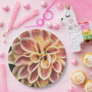 Assiettes En Carton Jolie Fleur Dahlia Été (Beau Art Floral)