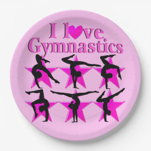 ASSIETTES EN CARTON JOLIE ROSE J'ADORE LES PAPIERS GYMNASTICS