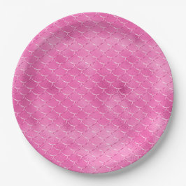 Assiettes En Carton Jolie sirène rose fille