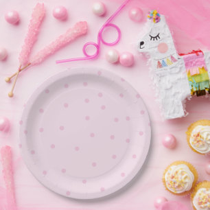 Assiettes En Carton Jolie soirée Poka Dot Rose