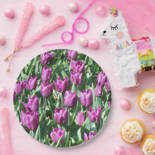 Assiettes En Carton Jolie Tulipes pourpres Florale