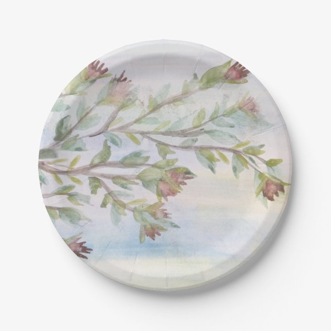 Assiettes En Carton Jolies plaques de papier design aquarelle (Devant)
