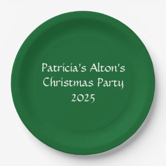 Assiettes En Carton Jolly Green & White : fête de Noël