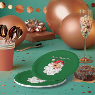 Assiettes En Carton Jolly Père Noël Christmas