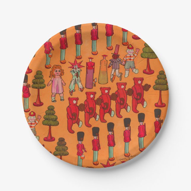 Assiettes En Carton Jouet de Noël Enfants Vintages Jouer (Devant)