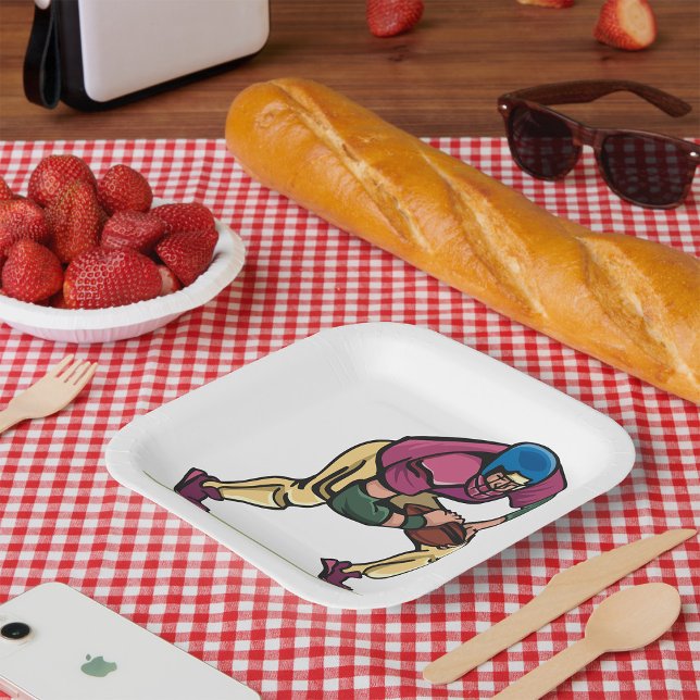 Assiettes En Carton Joueur de football Gridiron (Créateur téléchargé)