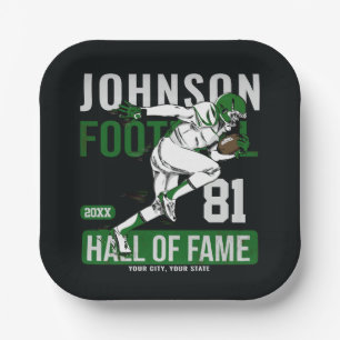 Assiettes En Carton JOUEUR DE Football Personnalisé Équipe NUMBER Spor