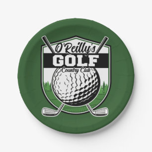 Assiettes En Carton Joueur de golf Pro Golf Country Club