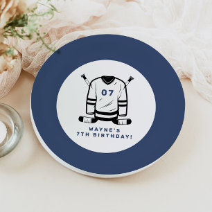 Assiettes En Carton Joueur de hockey WAYNE Sport Jour d'anniversaire