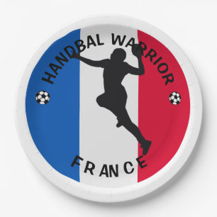 ASSIETTES EN CARTON JOUEUR FRANÇAIS DE HANDBALL