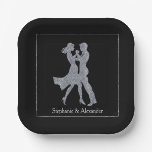 Assiettes En Carton Jour d'anniversaire conjoint Adultes de danse d'ar