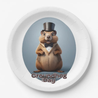 Assiettes En Carton Jour de la marmotte