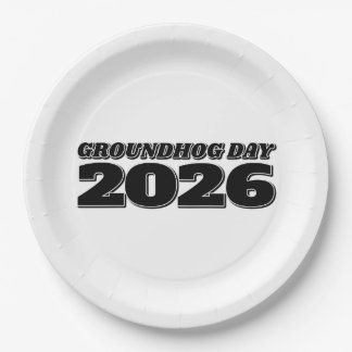 Assiettes En Carton Jour de la marmotte 2026