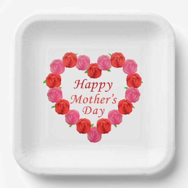 Assiettes En Carton jour de la mère (Recto)